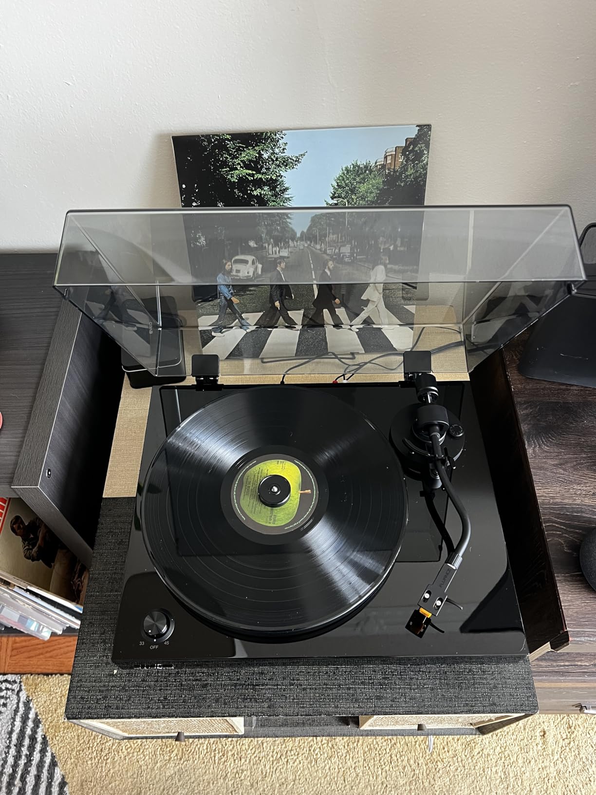 Fluance RT80 Classic High Fidelity Vinyl Turntable Record Player with Audio Technica AT91 Cartridge, Belt Drive, Built-in Preamp, Adjustable Counterweight, Solid Wood Plinth - Piano Black - Customer Photo 2