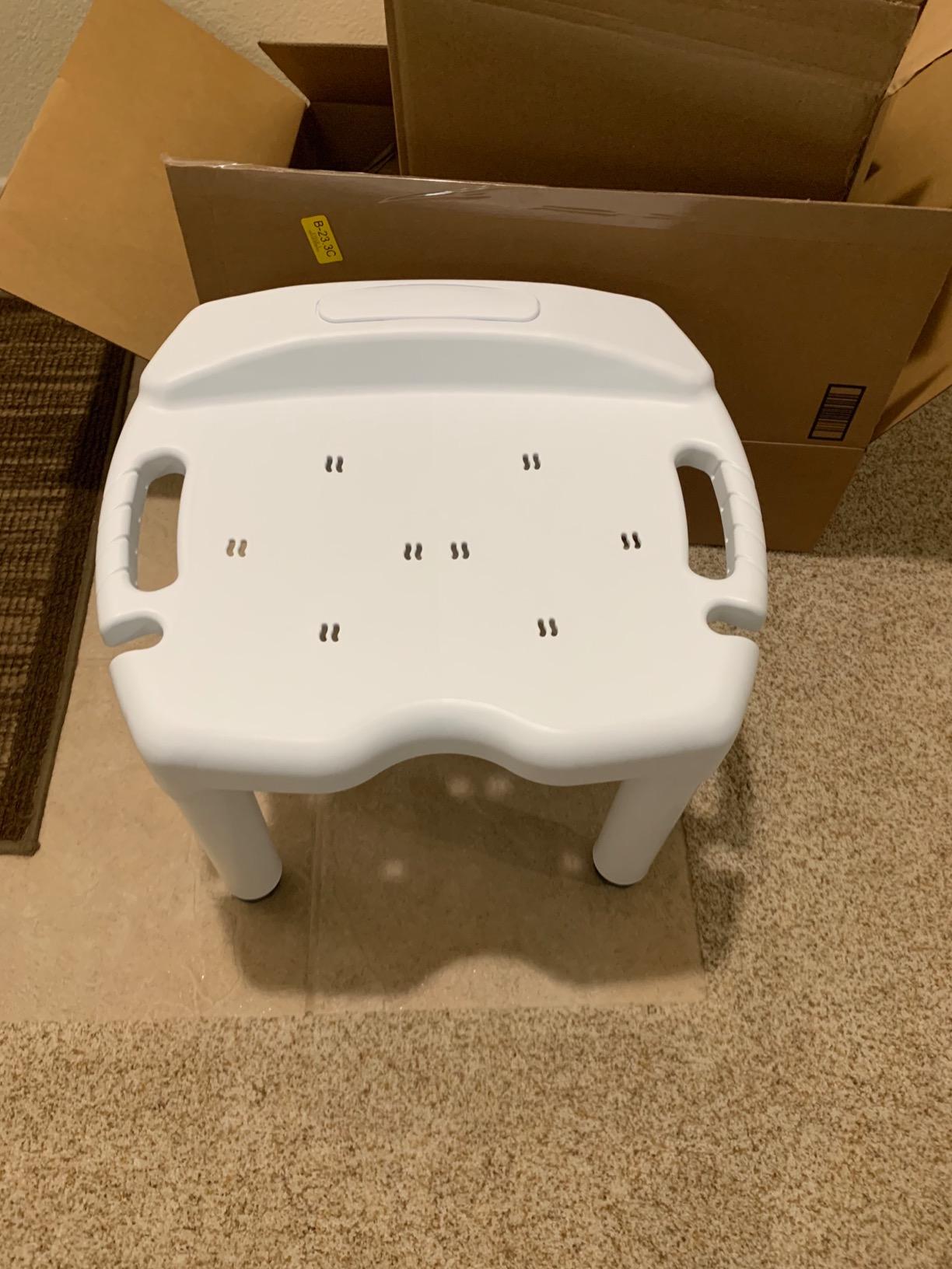 Carex Universal Bath Seat and Shower Chair, Heavy Duty Shower Bench for Bathtub, Safety Bath Seat Stool for Seniors and Disabled, Supports up to 400 lbs, Adjustable Height Shower Bench for Inside Tub - Customer Photo 2