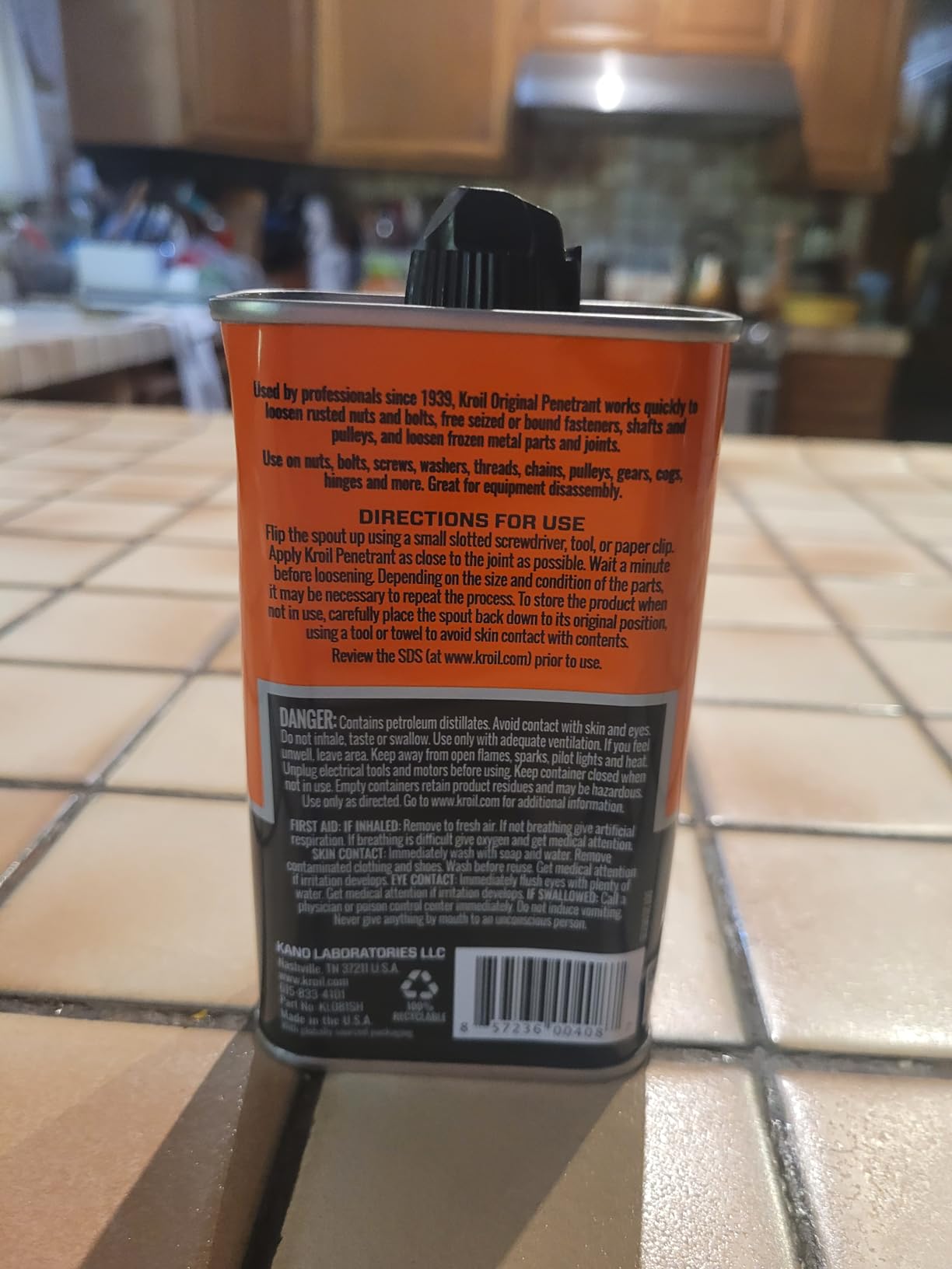 Kroil Original Penetrating Oil (Drip-8oz Can-Single) | Penetrant for Rusted Bolts, Metal, Hinges, Chains, Moving Parts | Rust, Inhibitor (KL081) Customer Review Kroil Original Penetrating Oil (Drip-8oz Can-Single) | Penetrant for Rusted Bolts, Metal, Hinges, Chains, Moving Parts | Rust, Inhibitor (KL081) - Customer Photo 3