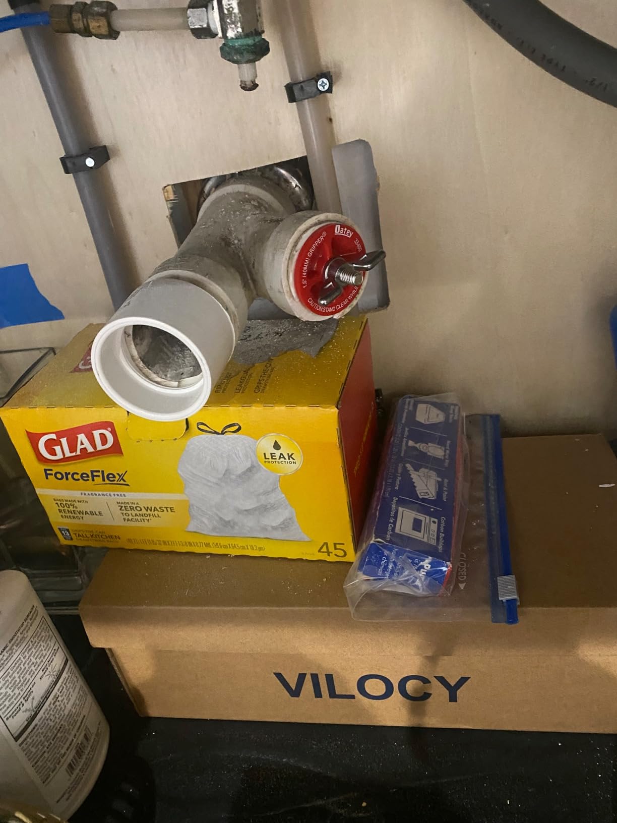 Oatey 33400 Mechanical End-of-Pipe Gripper Plug, 1-1/2 in., Red, 1 Count - Customer Photo 2