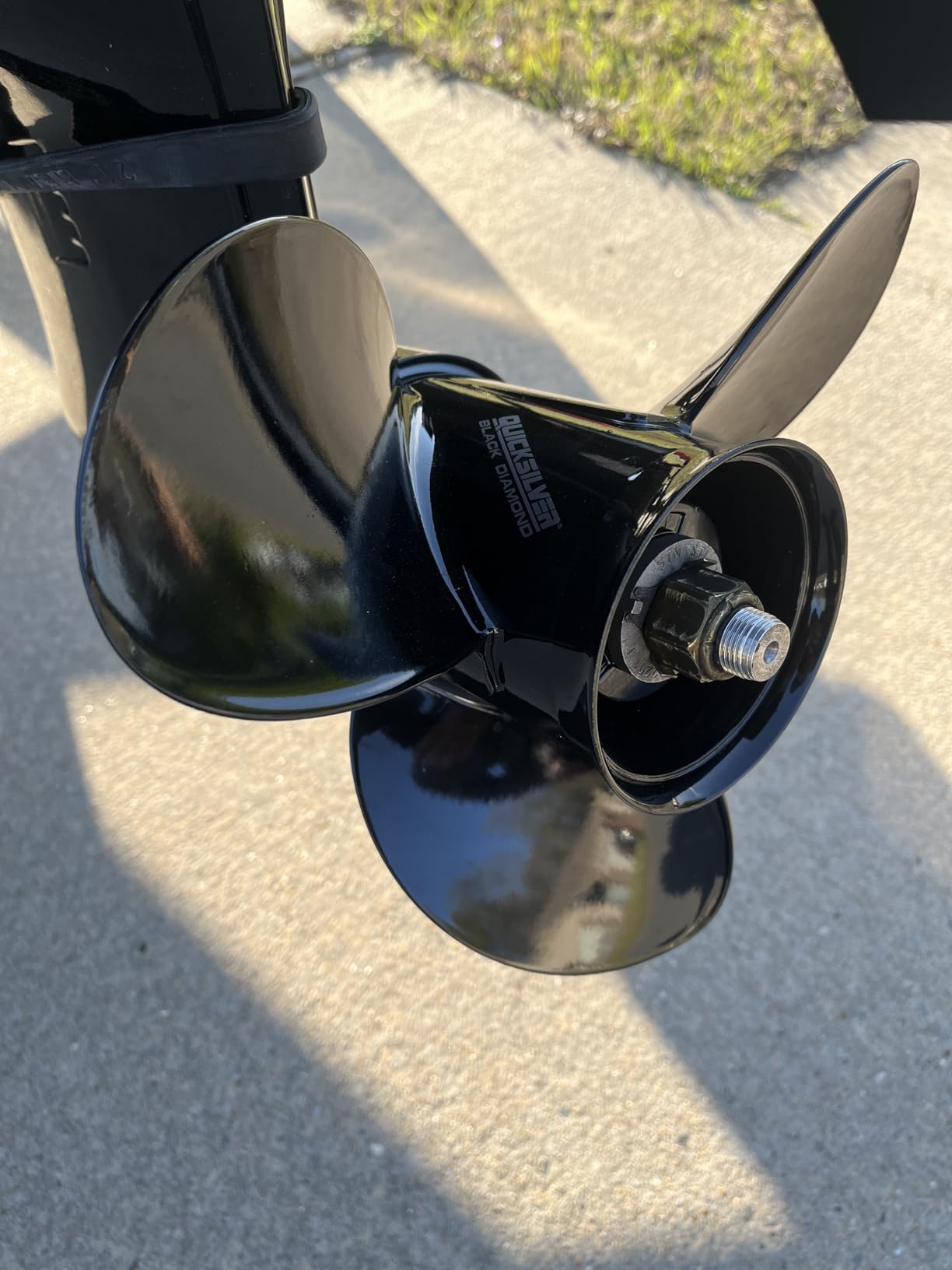Quicksilver Black Diamond 3-Blade Aluminum Propeller - For Mercury and MerCruiser Engines - Customer Photo 2