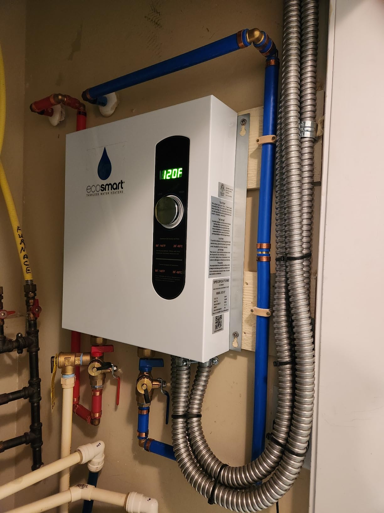 EcoSmart ECO 27 Tankless Water Heater, Electric, 27-kW - Quantity 1, 17 x 17 x 3.5 - Customer Photo 1