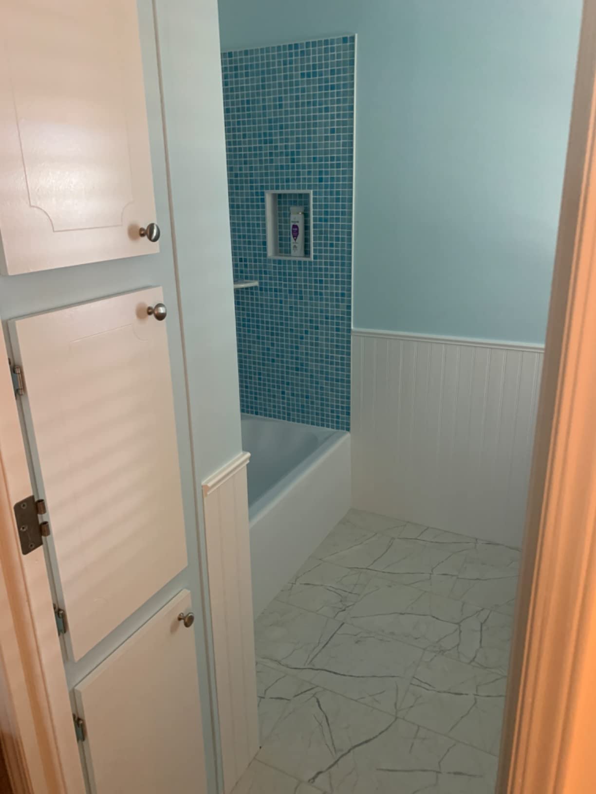 Kingston Brass KB231PL Tub and Shower Faucet with 3-Porcelain Lever Handle, Polished Chrome,5-Inch Spout Reach - Customer Photo 1