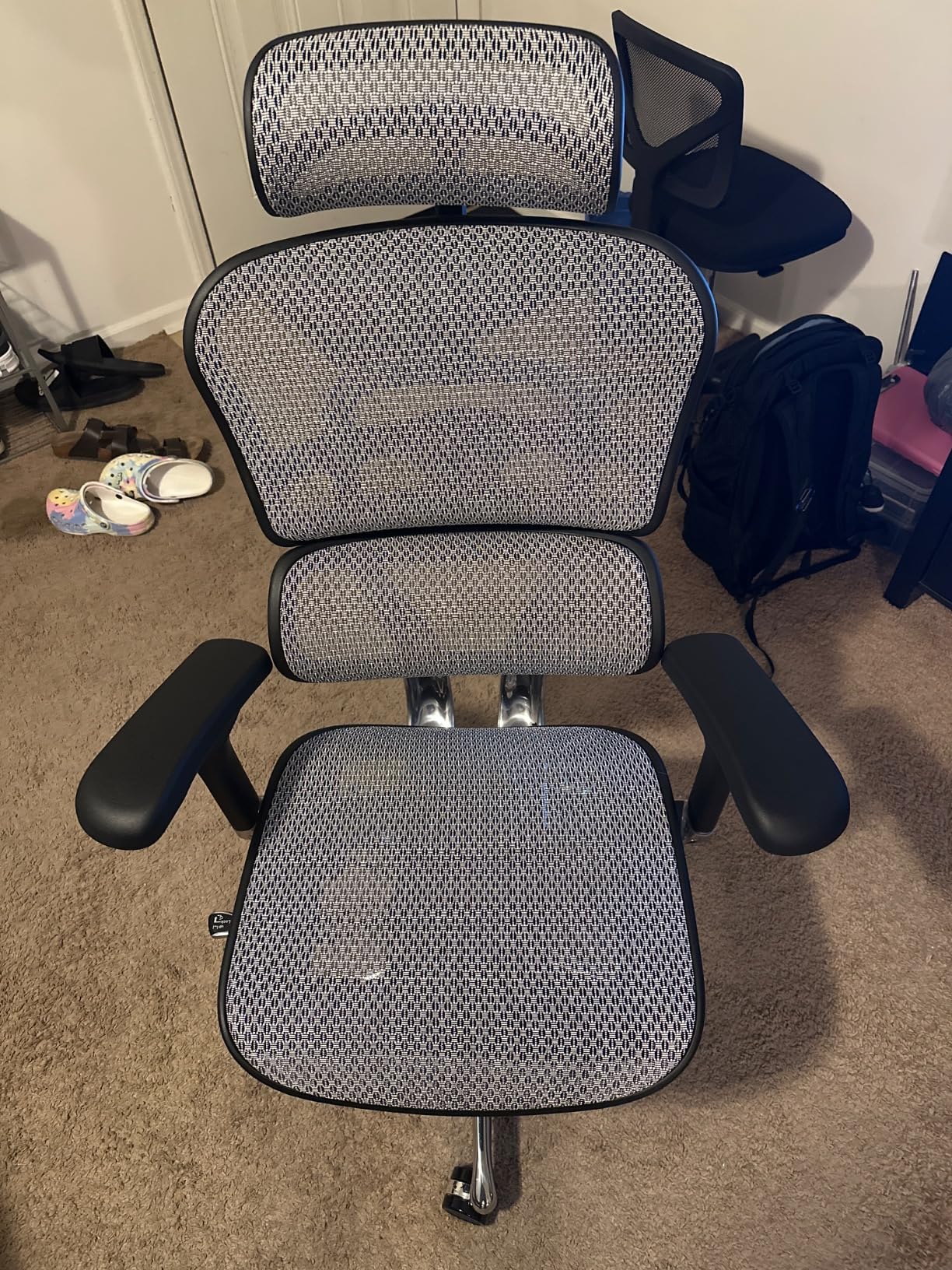 Ergohuman Eurotech ME7ERG GEN2 High Back Mesh Office, Computer, or Gaming Chair w/Tilt Tension Control & Lock, Back Angle/Height, Swivel Arms, Seat Height,/Depth, and Arm Height Adjustments, Black - Customer Photo 1