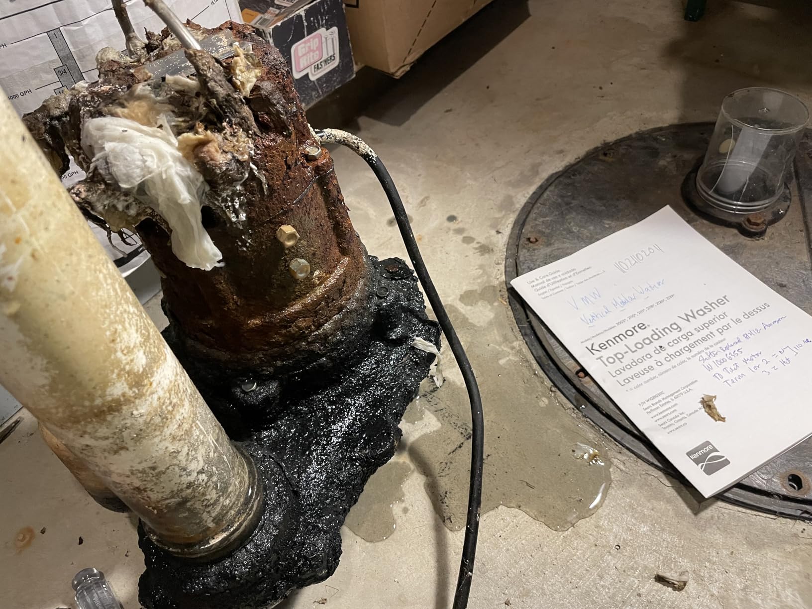 Zoeller Waste-Mate 267-0001 Sewage Pump, 1/2 HP Automatic – Heavy-Duty Submersible Sewage, Effluent or Dewatering Pump - Customer Photo 1