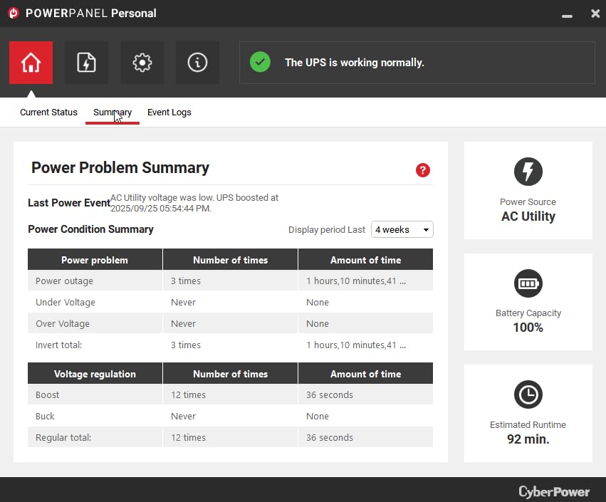 CyberPower CP1500PFCLCD PFC Sinewave UPS Battery Backup and Surge Protector, 1500VA/1000W, 12 Outlets, AVR, Mini Tower; UL Certified - Customer Photo 1