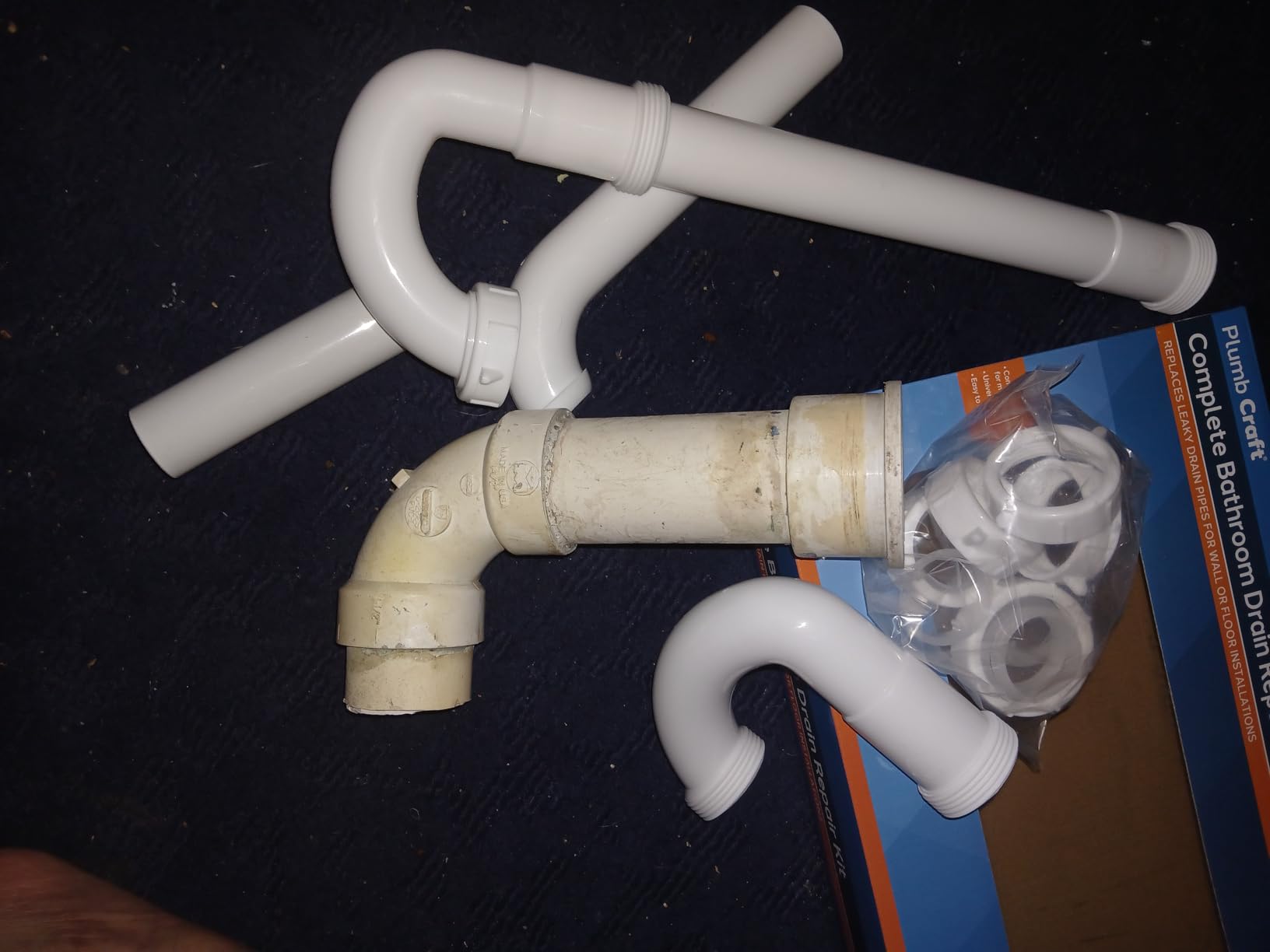 Waxman PlumbCraft 15-Piece Complete Bathroom Sink Drain Repair Kit 7027110N, Various Bathroom Sink Drain Pipes for Repairs to Problem Areas, Bathroom Sink Drain Assembly for Multiple Sink Pipe Options - Customer Photo 5