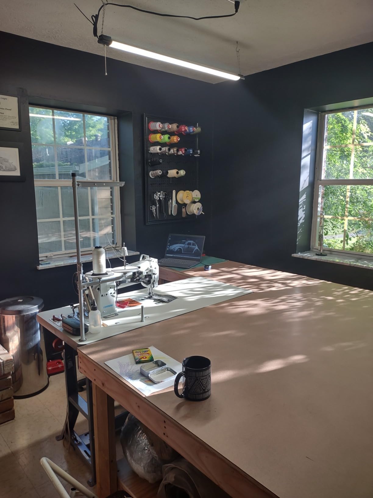 Consew 206RB-5 Walking Foot Industrial Sewing Machine with Table and Servo Motor - Customer Photo 1