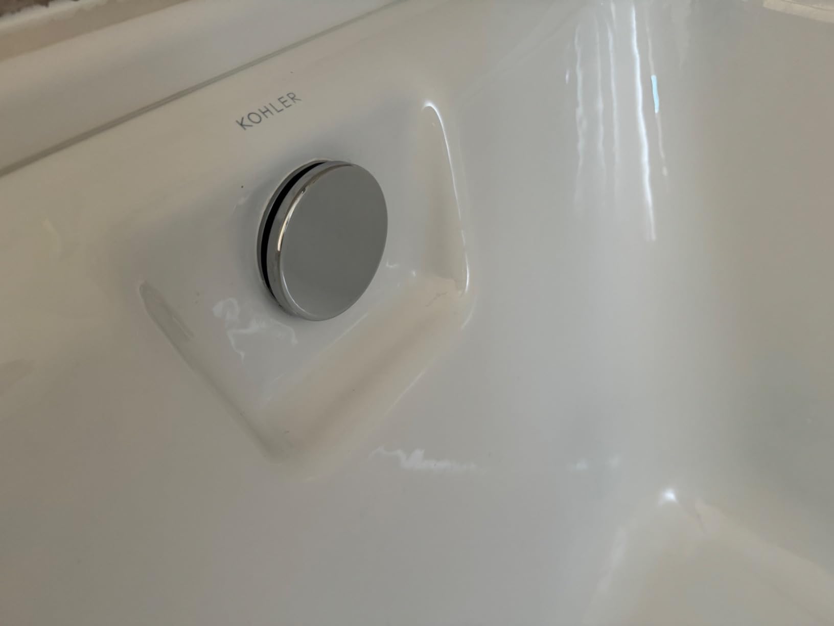 Westbrass Floating No-Hole Overflow Faceplate, Matte Black, D980R-62 Customer Review Westbrass Floating No-Hole Overflow Faceplate, Matte Black, D980R-62 - Customer Photo 1