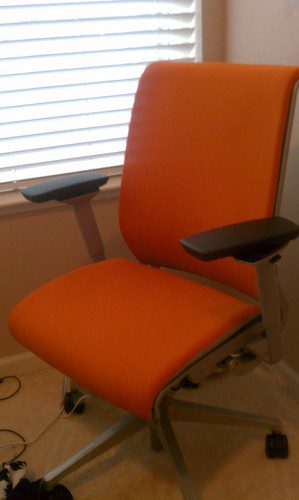 Steelcase Think Chair - Sophisticated, Multi-User - Five Points of Adjustability - Ergonomic Office Chair - Spine Comfort - Lumbar Support - Adjustable Arms - 3D Licorice Mesh Fabric Chair - Customer Photo 1