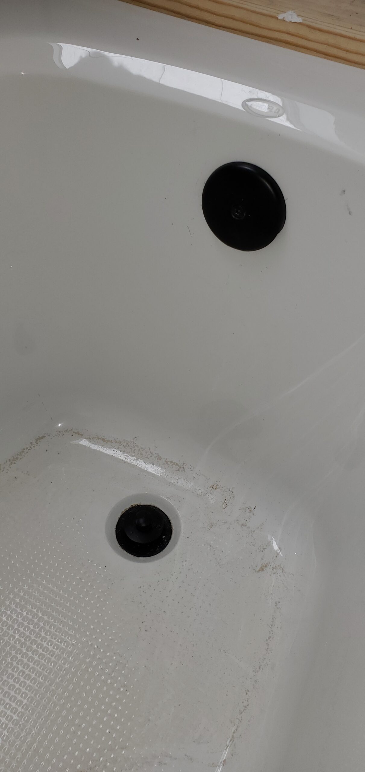 Westbrass Pull & Drain Sch. 40 PVC Bath Waste with One-Hole Top Elbow, Matte Black, D49721-62 - Customer Photo 2