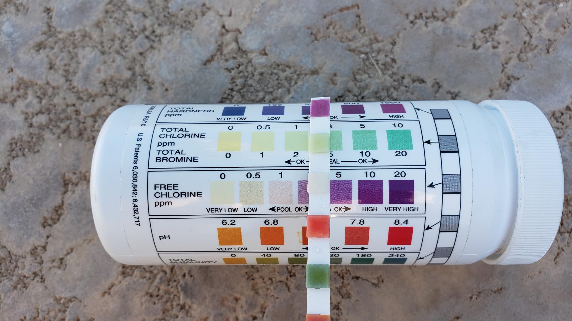 AquaChek 7-Way Pool and Spa Test Strips - Silver Pool Test Strips For pH, Total Chlorine, Free Chlorine, Bromine, Alkalinity, Total Hardness, and Cyanuric Acid - Water Quality Testing Kit (100 Strips) Customer Review AquaChek 7-Way Pool and Spa Test Strips - Silver Pool Test Strips For pH, Total Chlorine, Free Chlorine, Bromine, Alkalinity, Total Hardness, and Cyanuric Acid - Water Quality Testing Kit (100 Strips) - Customer Photo 2