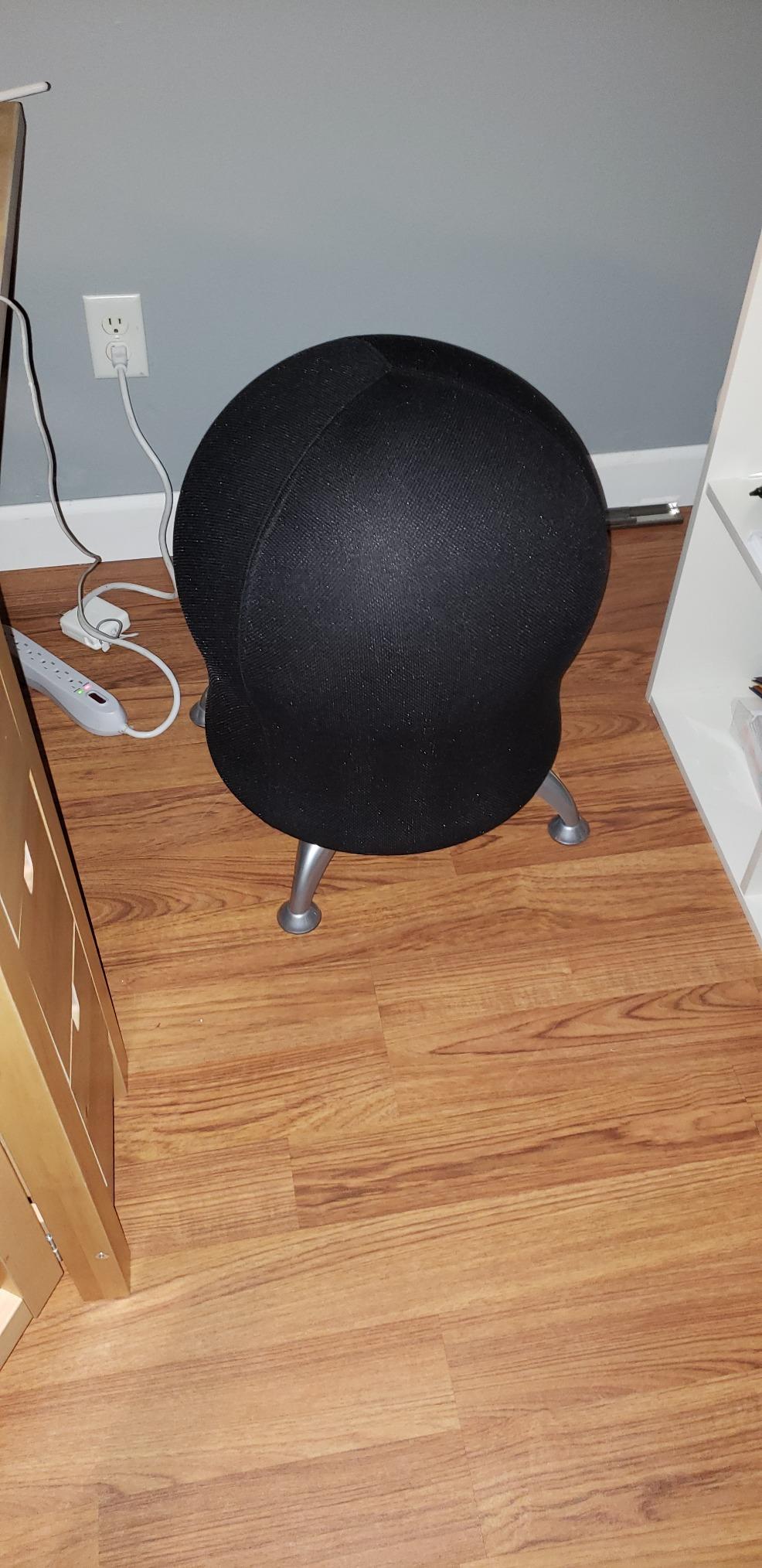 Safco Zenergy Inflatable Chair, Active Seating, Anti-Burst, Ball Chair for Home Office and Classroom, Black Mesh - Customer Photo 1