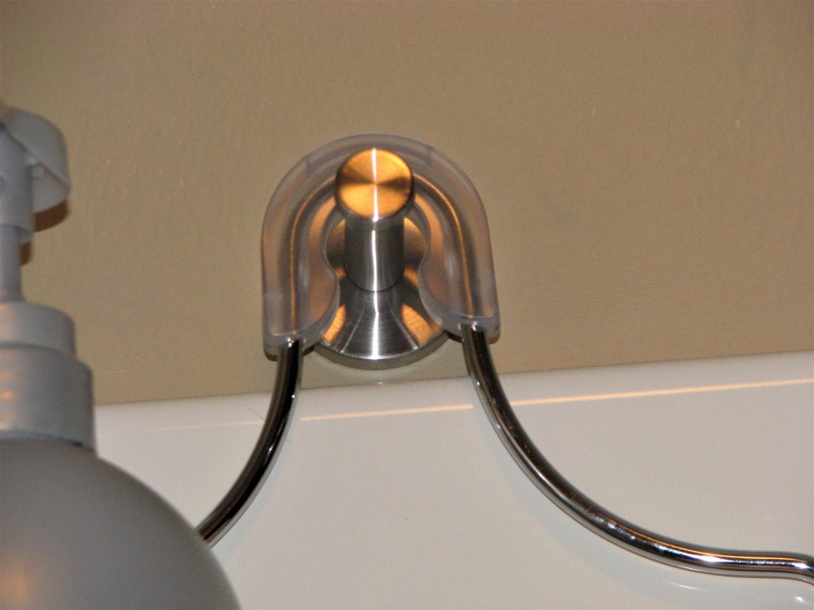 Zenna Home Rust-Resistant Hanging Shower Caddy for Handheld Shower Heads, Over the Shower Head Caddy with 2-Way Adjustable Baskets and Storage Hooks, Bathroom Hanging Organizer, Stainless Steel - Customer Photo 2