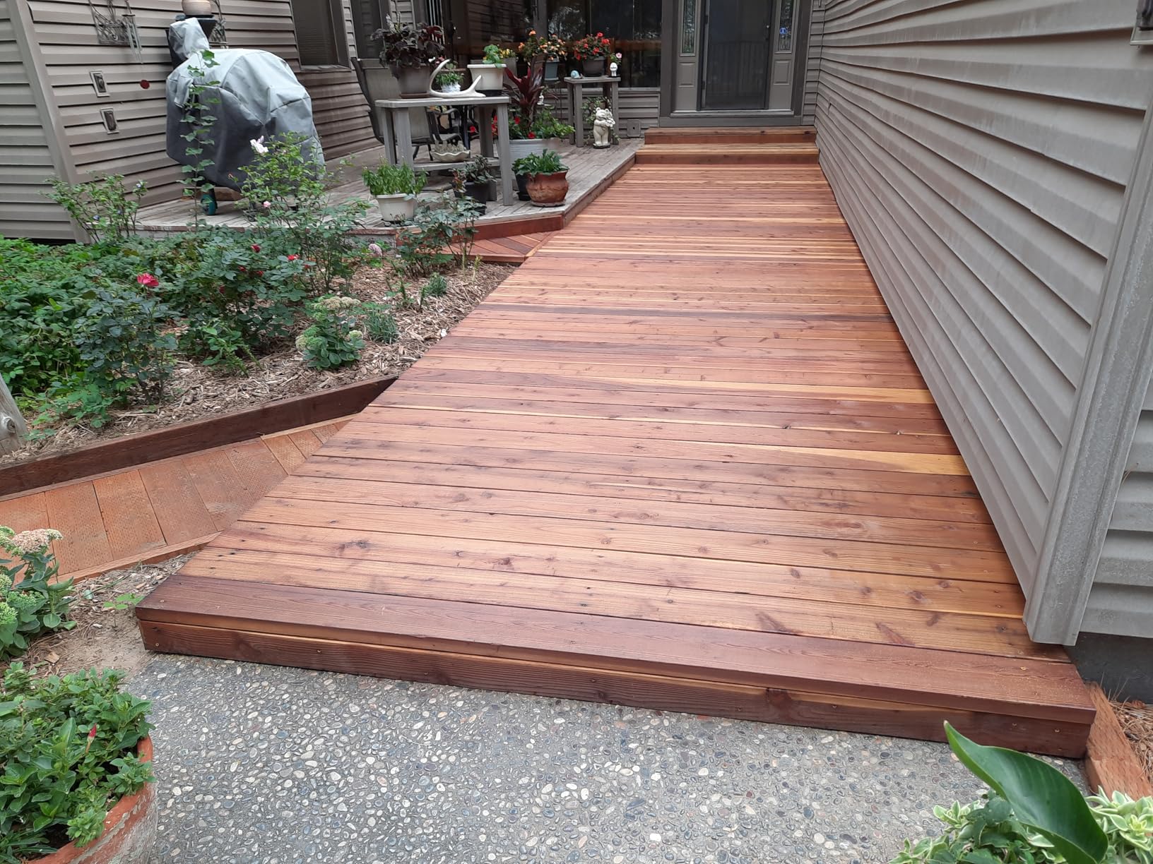 SEAL-ONCE MARINE - 1 Gallon Penetrating Wood Sealer, Waterproofer & Stain. Water-Based, Ultra-low VOC formula for high-moisture areas to protect wood docks, decks, piers & retaining walls. - Customer Photo 1