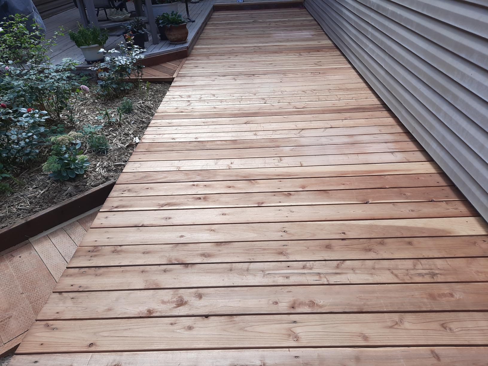 SEAL-ONCE MARINE - 1 Gallon Penetrating Wood Sealer, Waterproofer & Stain. Water-Based, Ultra-low VOC formula for high-moisture areas to protect wood docks, decks, piers & retaining walls. - Customer Photo 2