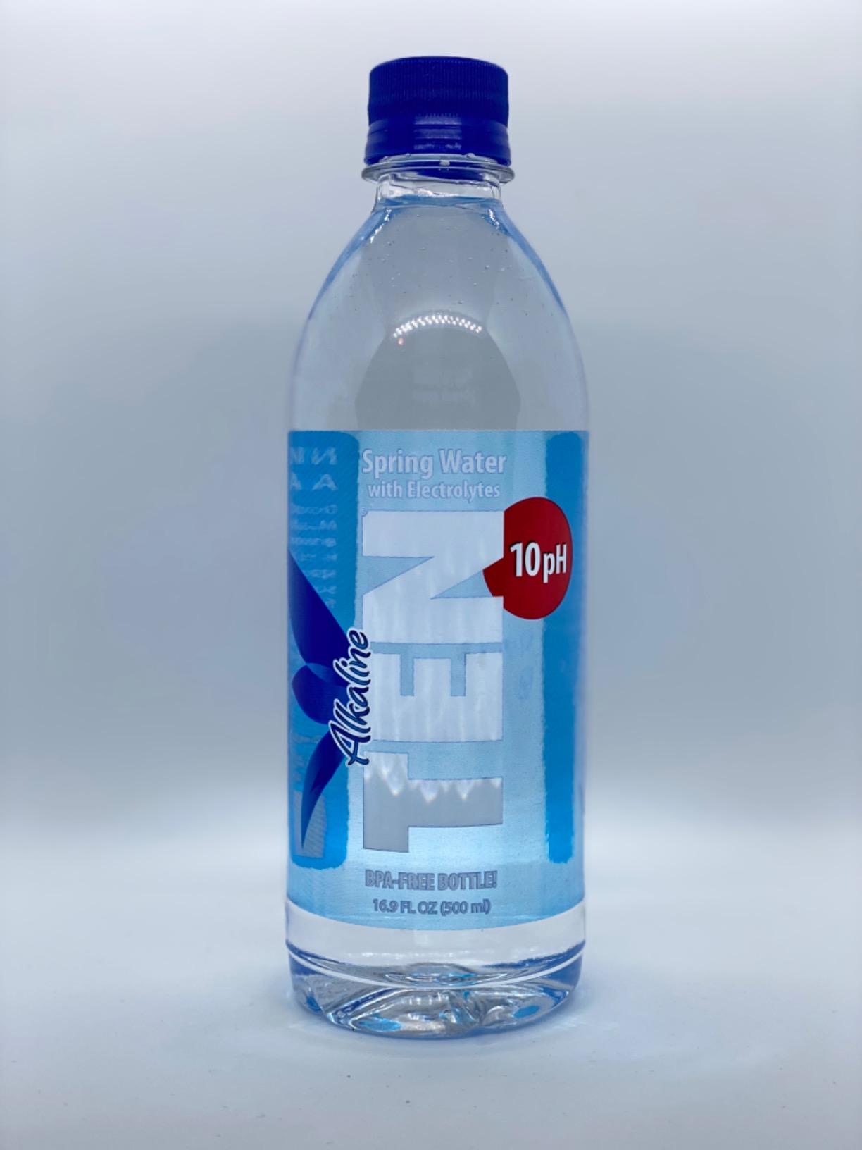TEN Alkaline Spring Water, pH 10, High in Electrolytes, 16.9 Ounce Bottle (Pack of 24) - Customer Photo 1