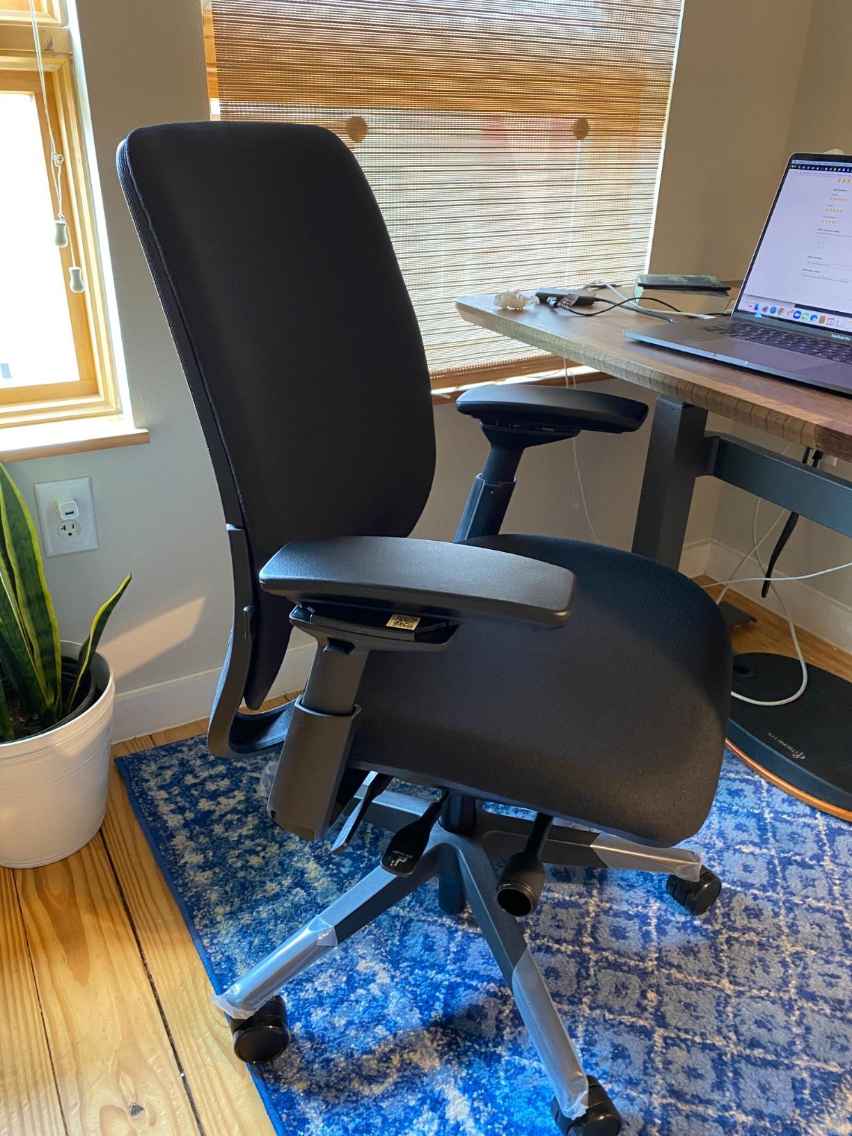 Steelcase Amia Office Chair - Most Comfortable Sit - 4 Points of Adjustability - Ergonomic Desk Chair - Upper Back Support - Adjustable Lumbar Support - Black Fabric - Customer Photo 1