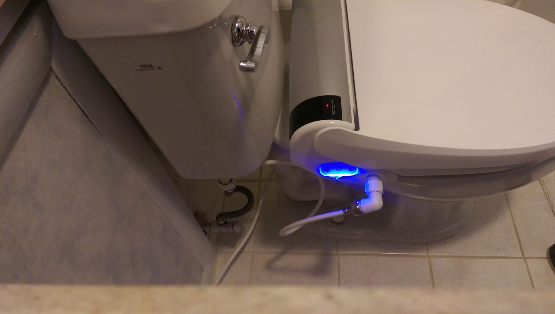 Bio Bidet BB2000 Bliss Electric Bidet Toilet Seat, Warm Water with Air Dryer, Heated Seat with Sensor and Slow Close Lid, Night Light, Remote Control, Elongated, White - Customer Photo 2