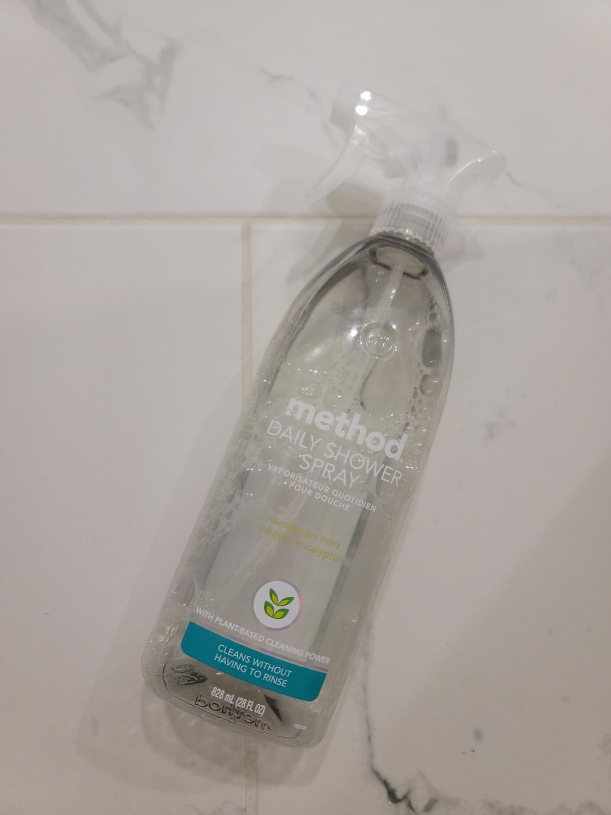 Method Daily Shower Spray Cleaner, Eucalyptus Mint, For Showers, Tile, Fixtures, Glass and Tubs, fl 28 oz (Pack of 1) Customer Review Method Daily Shower Spray Cleaner, Eucalyptus Mint, For Showers, Tile, Fixtures, Glass and Tubs, fl 28 oz (Pack of 1) - Customer Photo 2