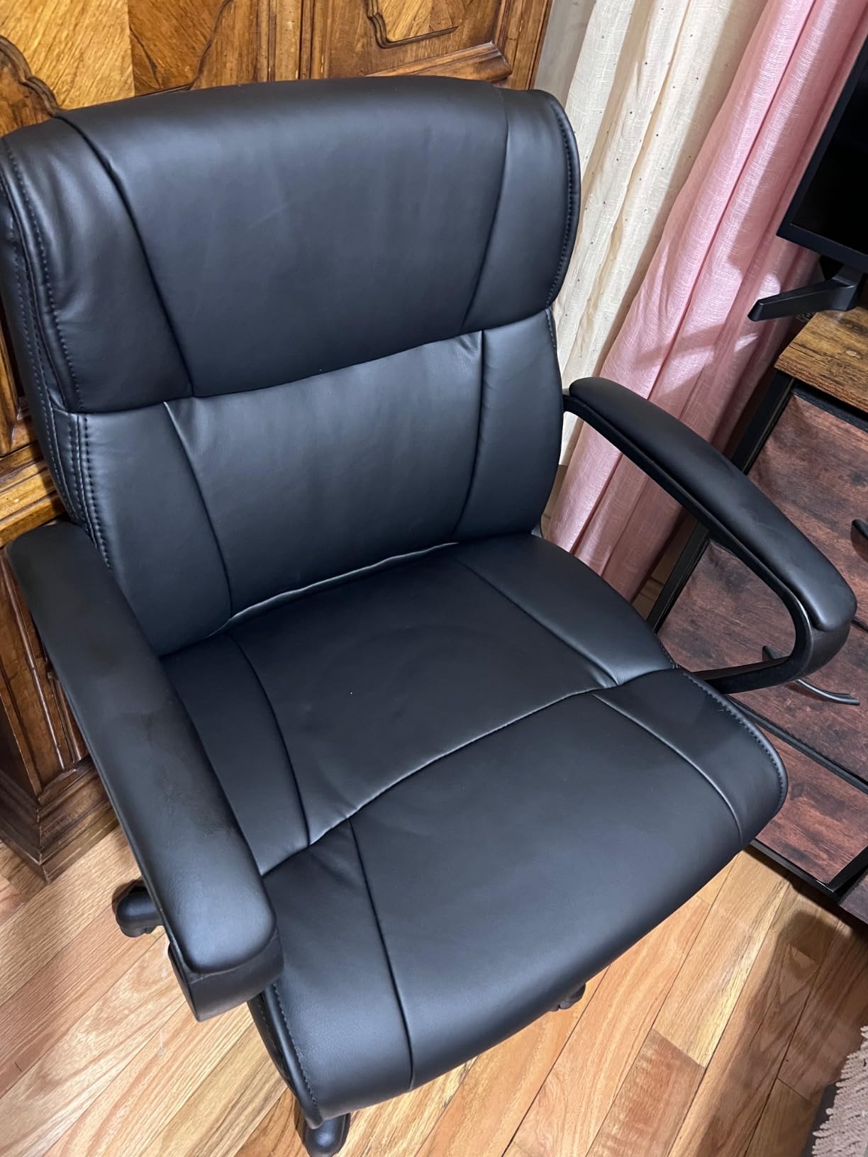 Amazon Basics Office Computer Task Desk Chair with Padded Armrests, Mid-Back, Adjustable, 360 Swivel, Rolling, 275 Pound Capacity, 24.2