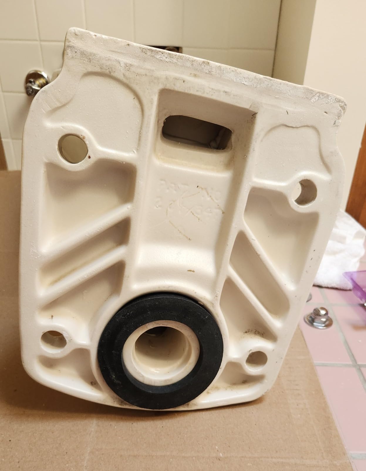 LASCO 520928 04-3326 Cushion Ring, for Wall Hung Toilet, 5 3/8-OD x 3 1/2-ID x 3/4-Inch Thick, Sponge Rubber - Customer Photo 1
