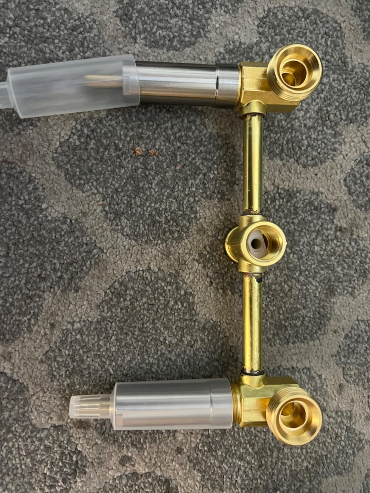 Kingston Brass GKB248 Magellan Tub and Shower Faucet with Two Handles, Brushed Nickel 11.68 x 8 x 7.38 - Customer Photo 1