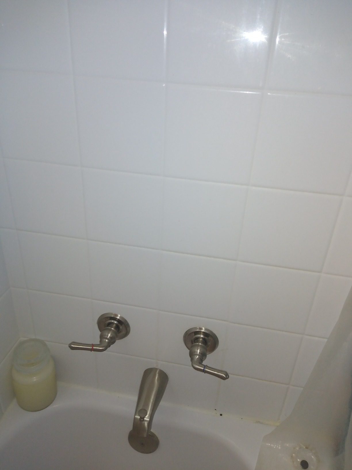 Kingston Brass GKB248 Magellan Tub and Shower Faucet with Two Handles, Brushed Nickel 11.68 x 8 x 7.38 - Customer Photo 2