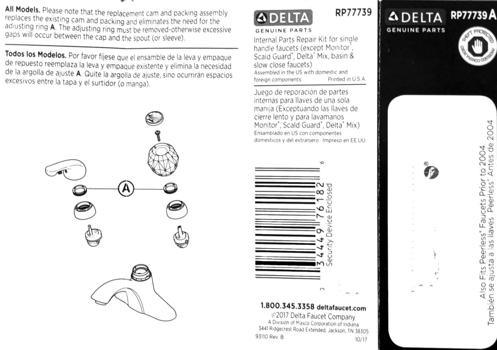 Delta Faucet RP77739 Repair Kit Customer Review Delta Faucet RP77739 Repair Kit - Customer Photo 2