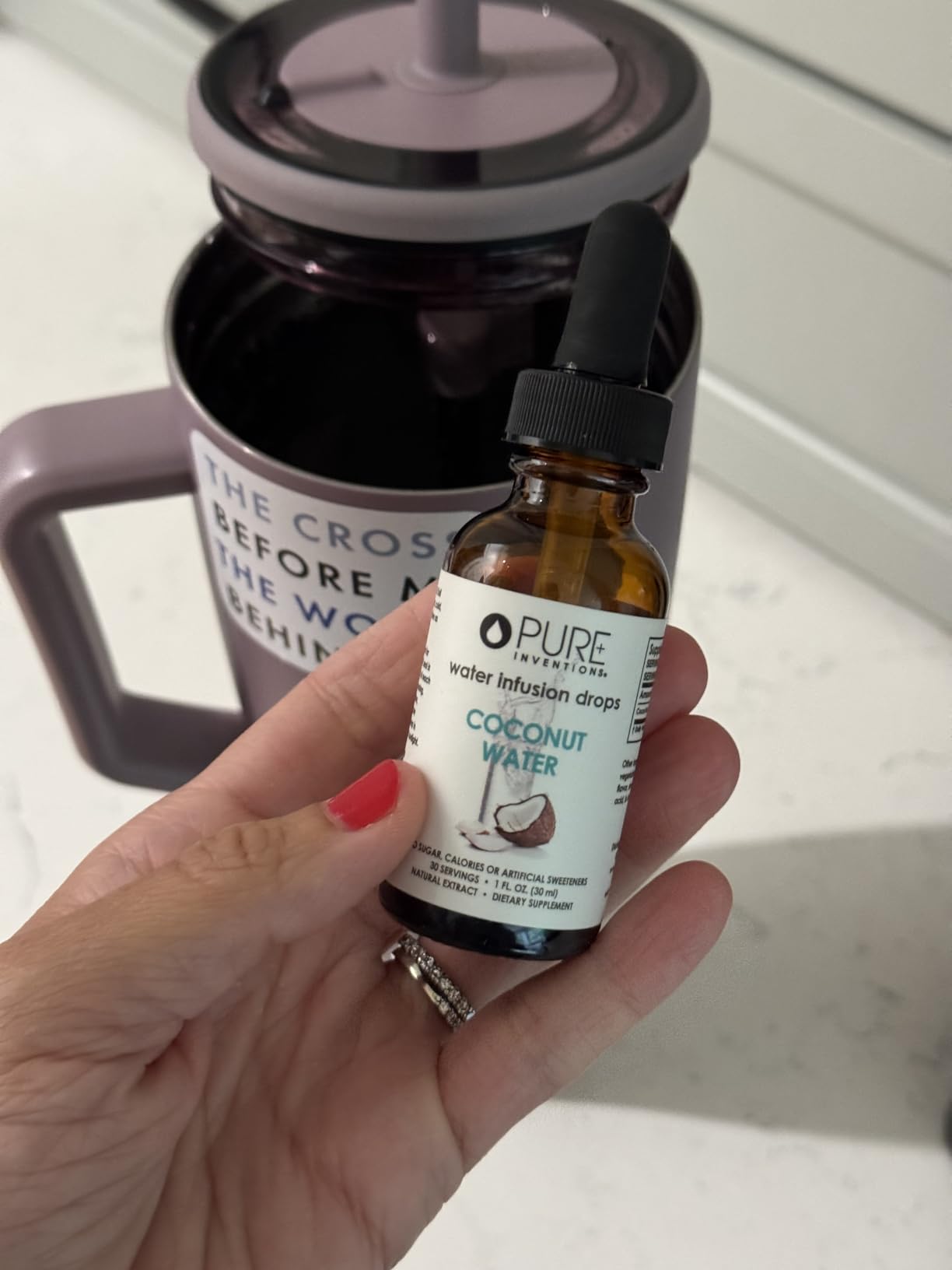 Pure Inventions Coconut Water - Water Enhancer Drops - Electrolyte Hydration - No Sugar, Calories, or Artificial Sweeteners - 30 Servings, 1 oz - Customer Photo 1