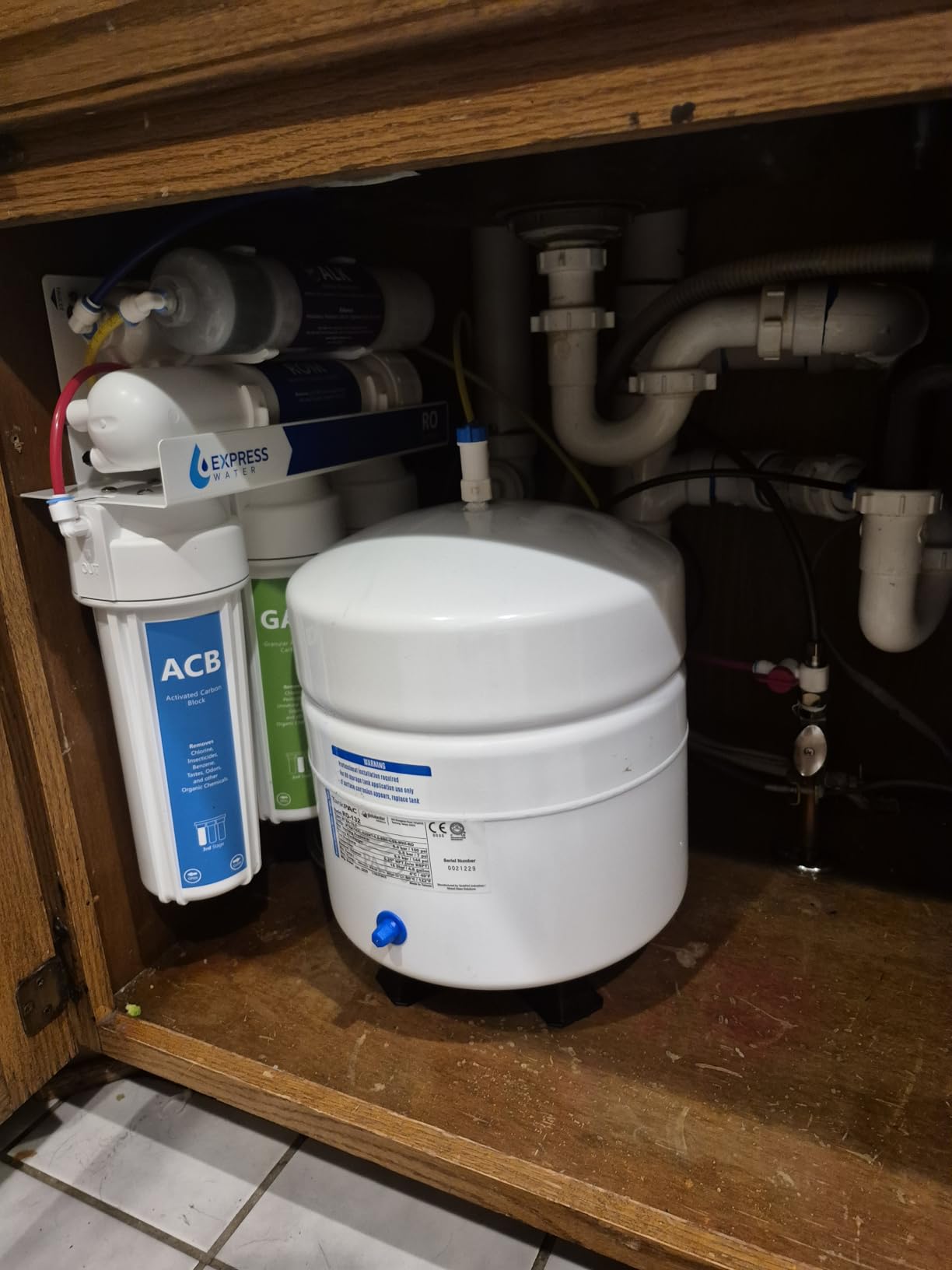 Express Water Reverse Osmosis Alkaline Water Filtration System – 10 Stage RO Water Filter with Faucet and Tank – Under Sink Water Filter with Alkaline Filter for Added Essential Minerals – 50 GPD - Customer Photo 2