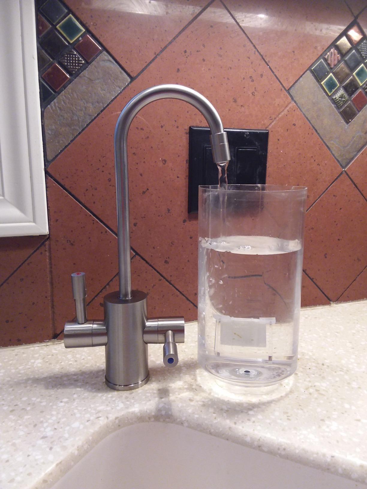 Ready Hot 41-RH-200-F560-BN Instant Hot Water Dispenser System, 2.5 Quarts, Manual Dial Dual Lever Hot and Cold Water Faucet Brushed Nickel - Customer Photo 1