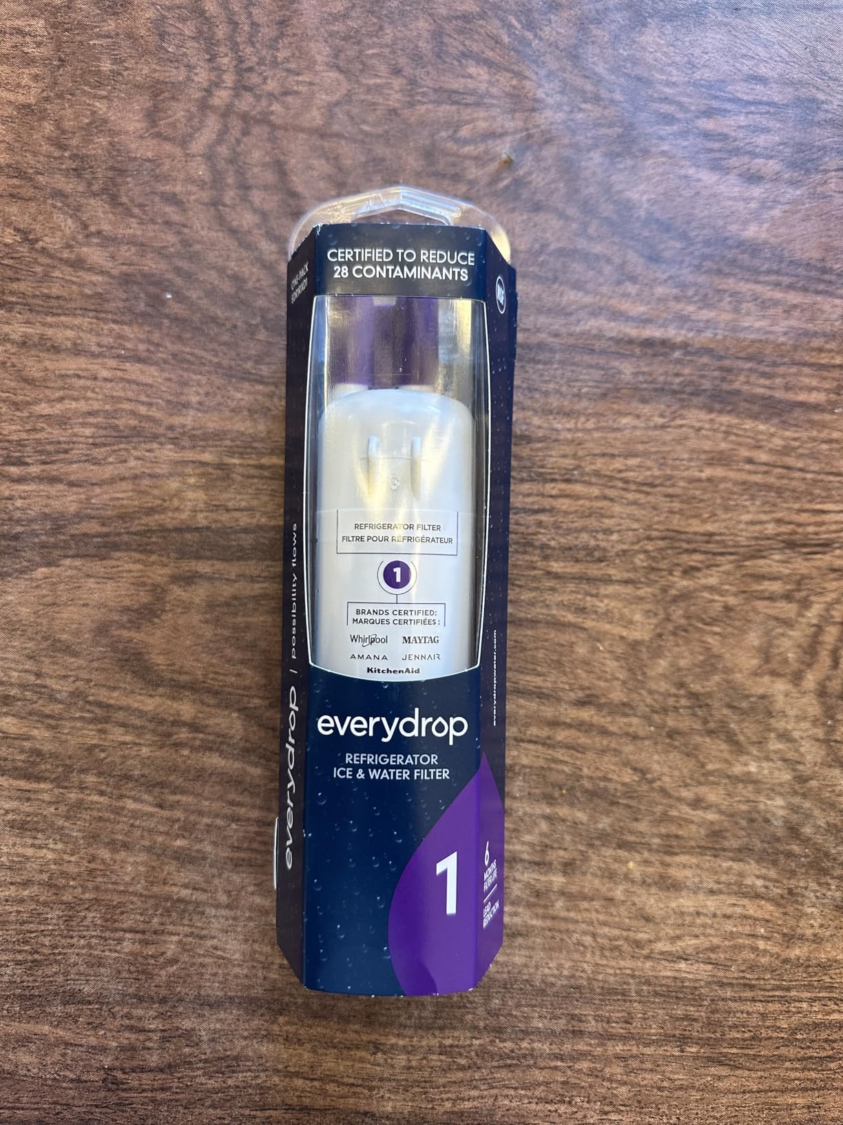 everydrop by Whirlpool Ice and Water Refrigerator Filter 1, EDR1RXD1, Single-Pack , Purple - Customer Photo 2