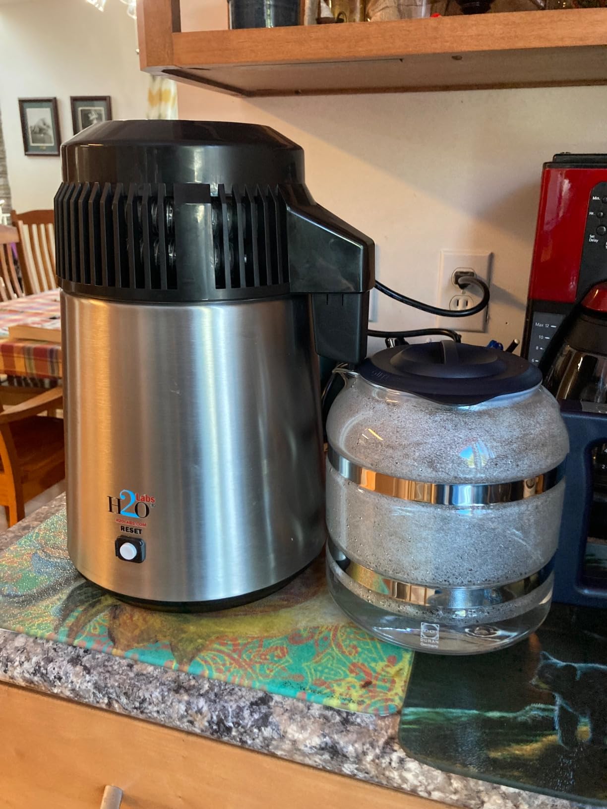 H2o Labs Best-in-Class Countertop Water Distiller - Stainless Steel Home Water Distiller with 1 Gallon Glass Carafe - Porcelain Nozzle Insert & Optimal Heating Element for Pure Distilled Water - 300SS - Customer Photo 1