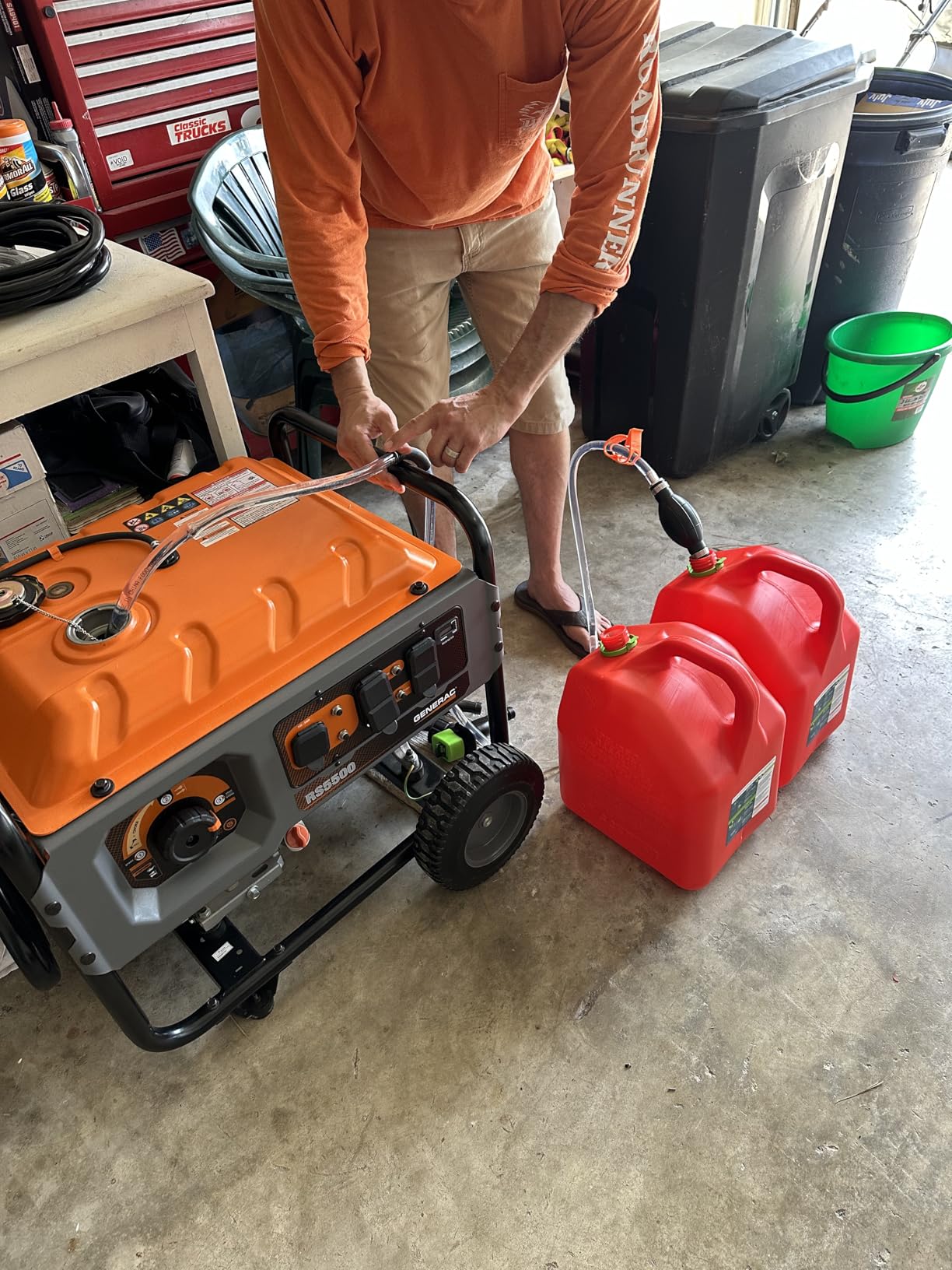 GasTapper Fuel Transfer Pump - Gas Siphon Pro Pump for Gasoline, Oil, Diesel, Water, Liquid, Fluid - Portable Hand Gas Pump Includes Brass Tip Weight, 9 Ft Hose and Pinch Clip - 3.5 Gls/Min - Customer Photo 5