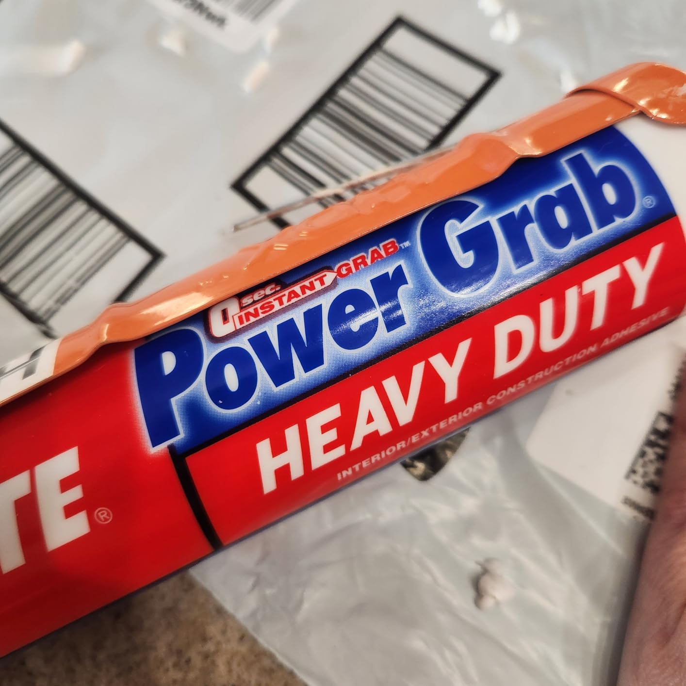 Loctite Power Grab Express Heavy Duty Construction Adhesive, 9 fl oz Cartridge, 1 Pack - Versatile Constuction Glue for Wood, Wall, Tile, Foam Board & More Customer Review Loctite Power Grab Express Heavy Duty Construction Adhesive, 9 fl oz Cartridge, 1 Pack - Versatile Constuction Glue for Wood, Wall, Tile, Foam Board & More - Customer Photo 1