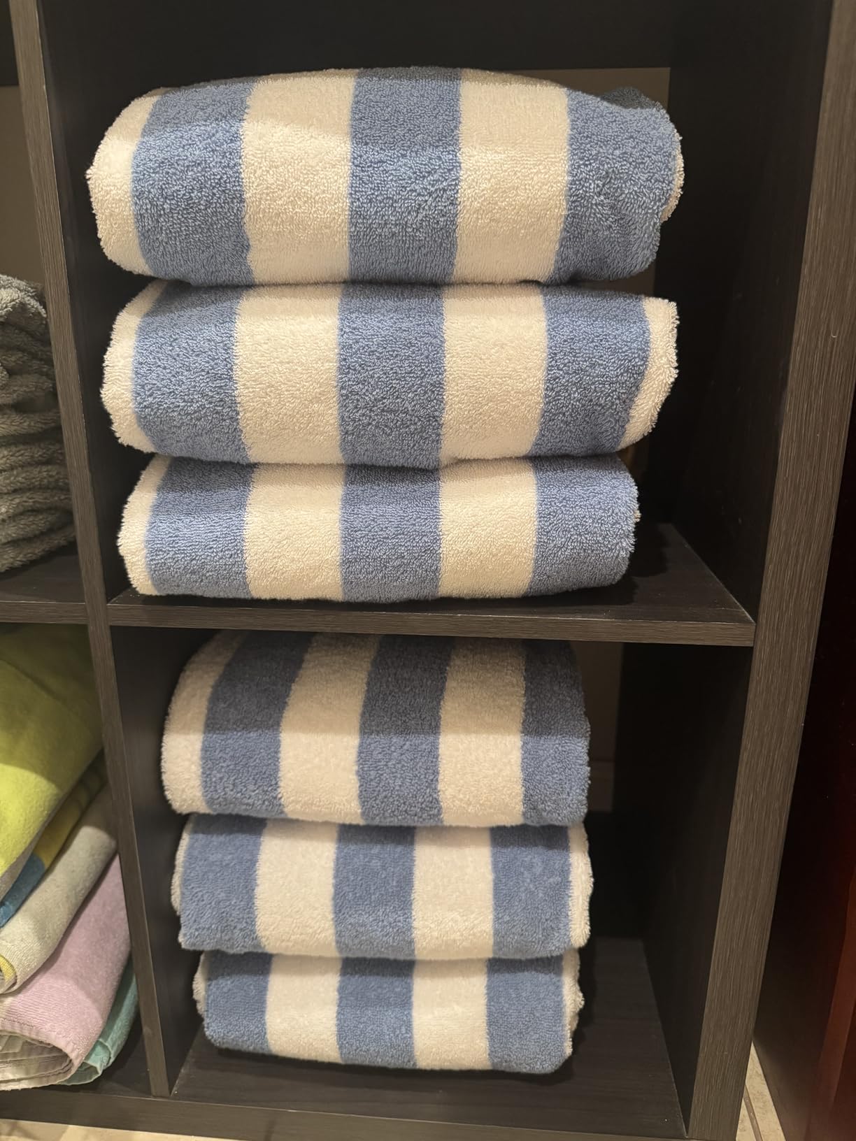 Amazon Basics Sky Blue Cabana Stripe Pool & Beach Towel, 100% Cotton, Soft & Absorbent, Machine Washable, Quick Dry, Large, 2 Pack, Sky Blue, 30 Amazon Basics Sky Blue Cabana Stripe Pool & Beach Towel, 100% Cotton, Soft & Absorbent, Machine Washable, Quick Dry, Large, 2 Pack, Sky Blue, 30