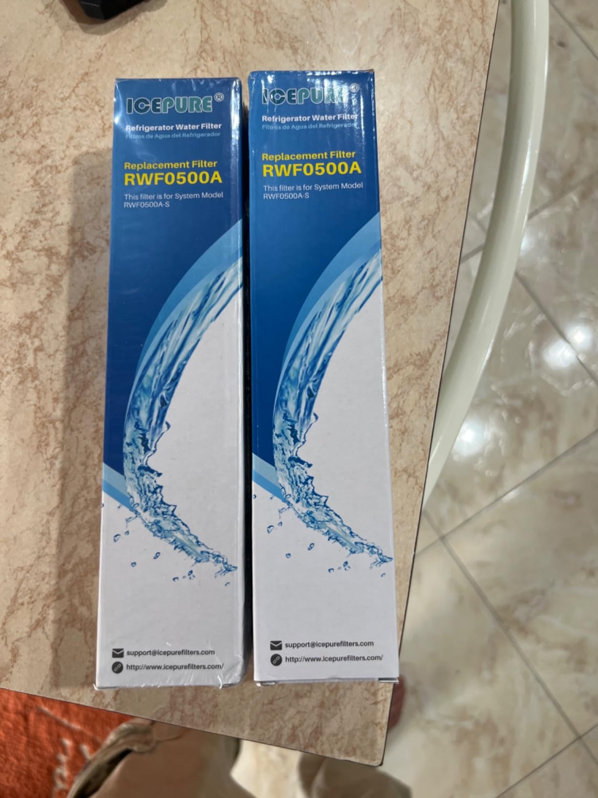ICEPURE 4396508 Refrigerator Water Filter Replacement for EveryDrop Filter 5, EDR5RXD1, Whirlpool 4392857, NL300, 4396510, 4396509, 4396547, LC400V, 4396510p, WF-NLC240V,PNL240V, 2PACK - Customer Photo 2