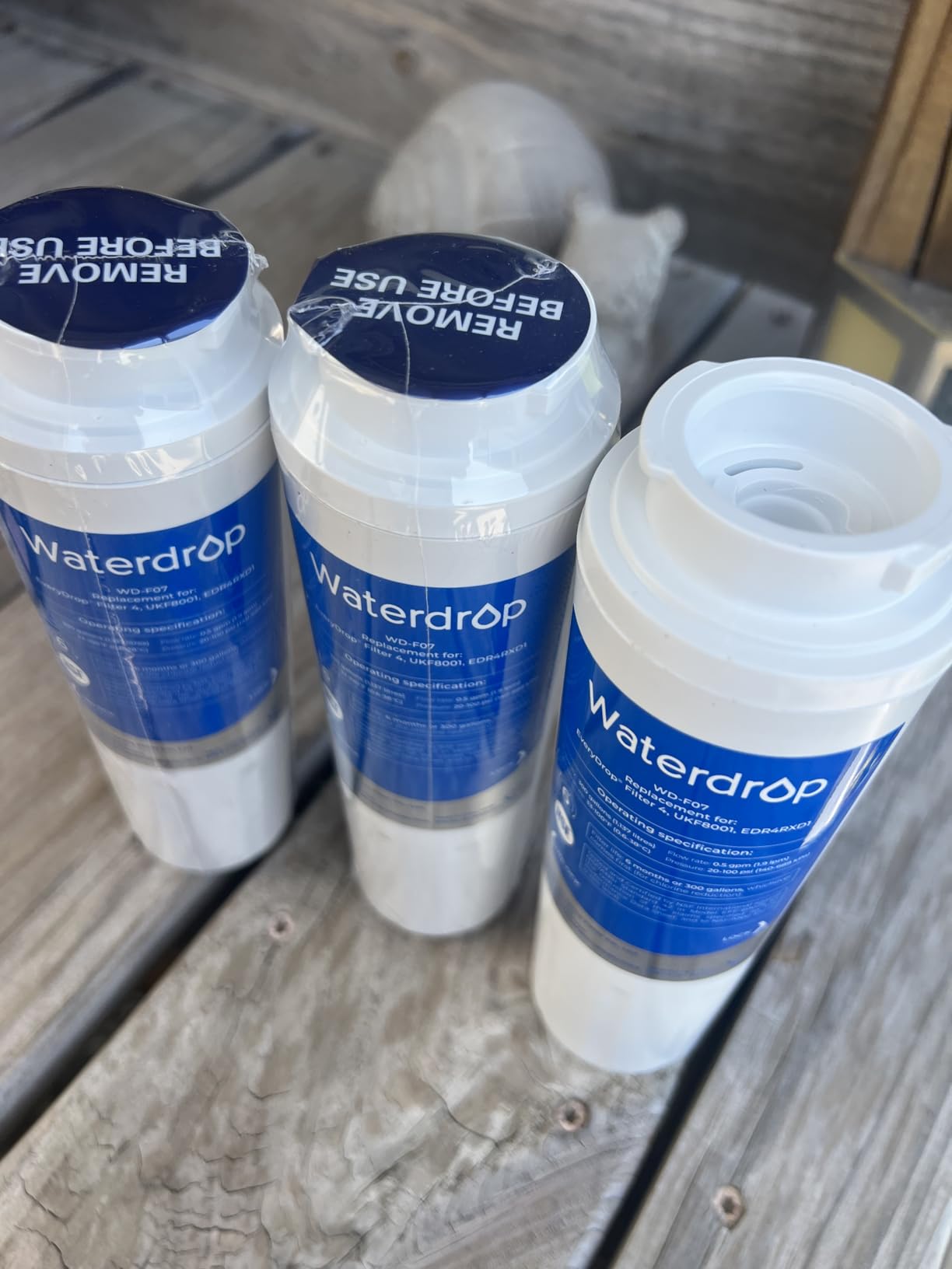 Waterdrop EDR4RXD1 Replacement for EveryDrop® Filter 4, Whirlpool® UKF8001, 4396395, Maytag® UKF8001AXX-200, UKF8001AXX-750, WD-F07, Refrigerator Water Filter, 3 Filters (Package May Vary) Customer Review Waterdrop EDR4RXD1 Replacement for EveryDrop® Filter 4, Whirlpool® UKF8001, 4396395, Maytag® UKF8001AXX-200, UKF8001AXX-750, WD-F07, Refrigerator Water Filter, 3 Filters (Package May Vary) - Customer Photo 2