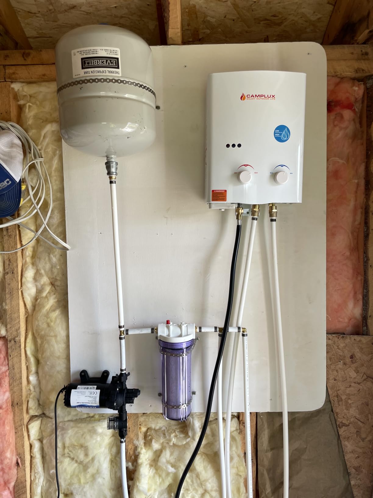 CAMPLUX Tankless Water Heater Outdoor, 1.32 GPM Portable Propane Camping Water Heater, 5L, AY132, White - Customer Photo 1