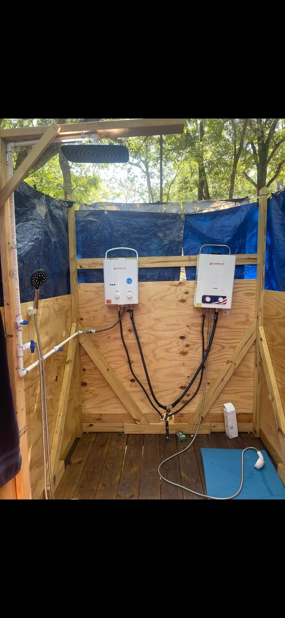 CAMPLUX Tankless Water Heater Outdoor, 1.32 GPM Portable Propane Camping Water Heater, 5L, AY132, White - Customer Photo 2