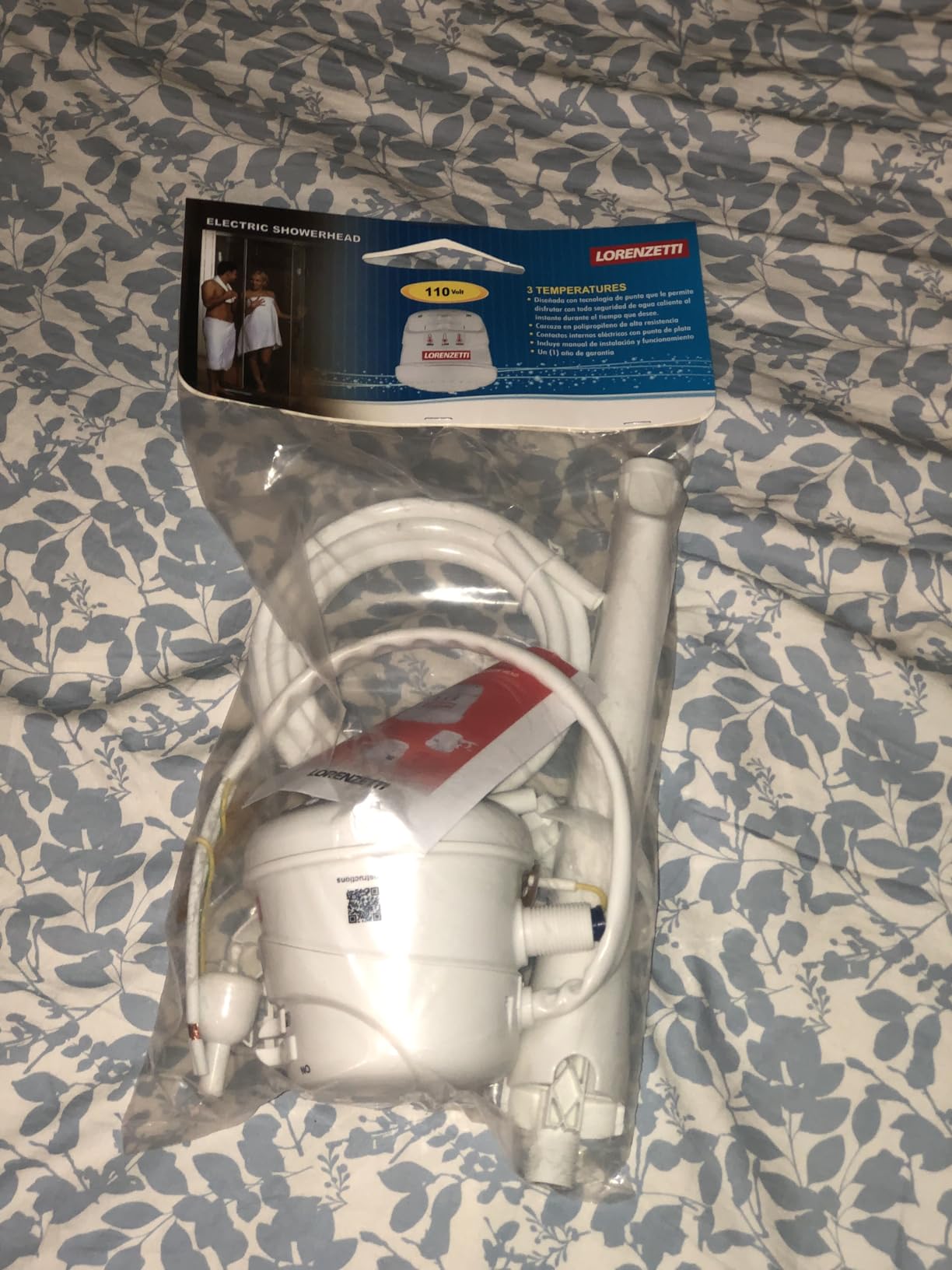 LORENZETTI 110V Electric Instant Hot Water Shower Head Heater + FREE wall support/tube Included (ducha electrica para agua caliente incluye nipple) - Customer Photo 1