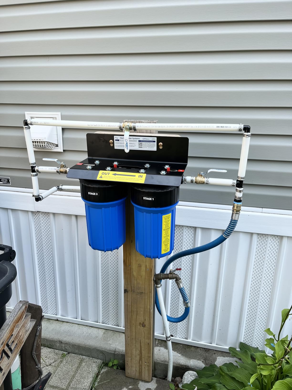 iSpring WGB21B 2-Stage Whole House Water Filtration System, with 10