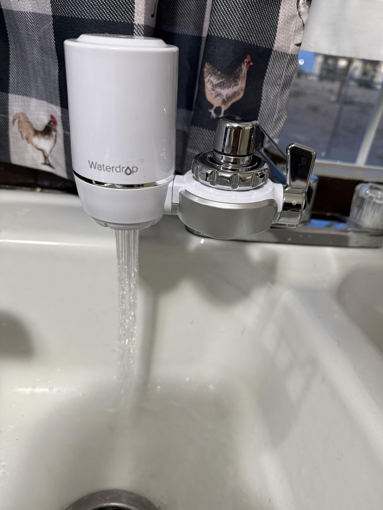Waterdrop Water Filter for Sink Faucet, NSF Certified Water Purifier, 320 Gallon Tap Water Filter for Kitchen Sink, Reduces Chlorine, Lead-Free Material, Faucet Mount Water Filtration System, 1 Filter - Customer Photo 4