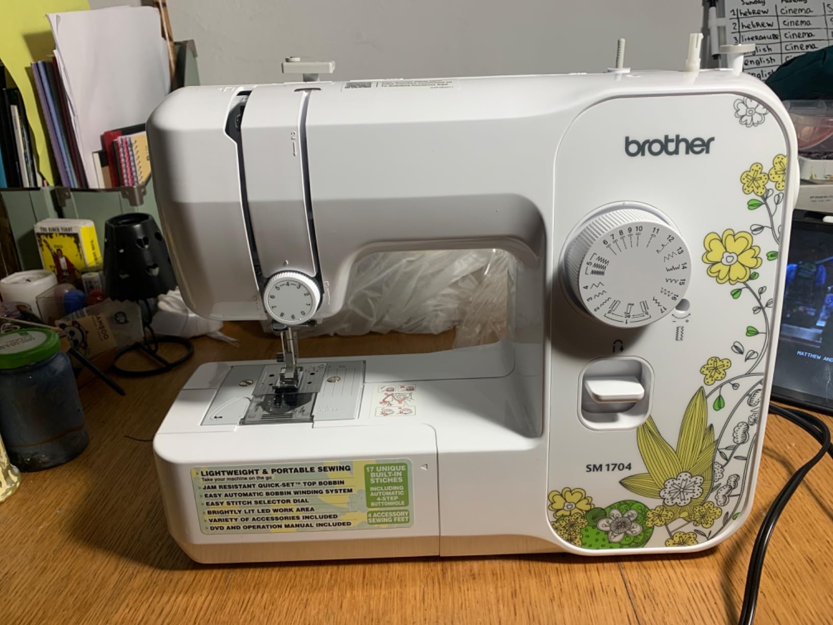 Brother SM1704 17-Stitch Free Arm Sewing Machine - Customer Photo 4