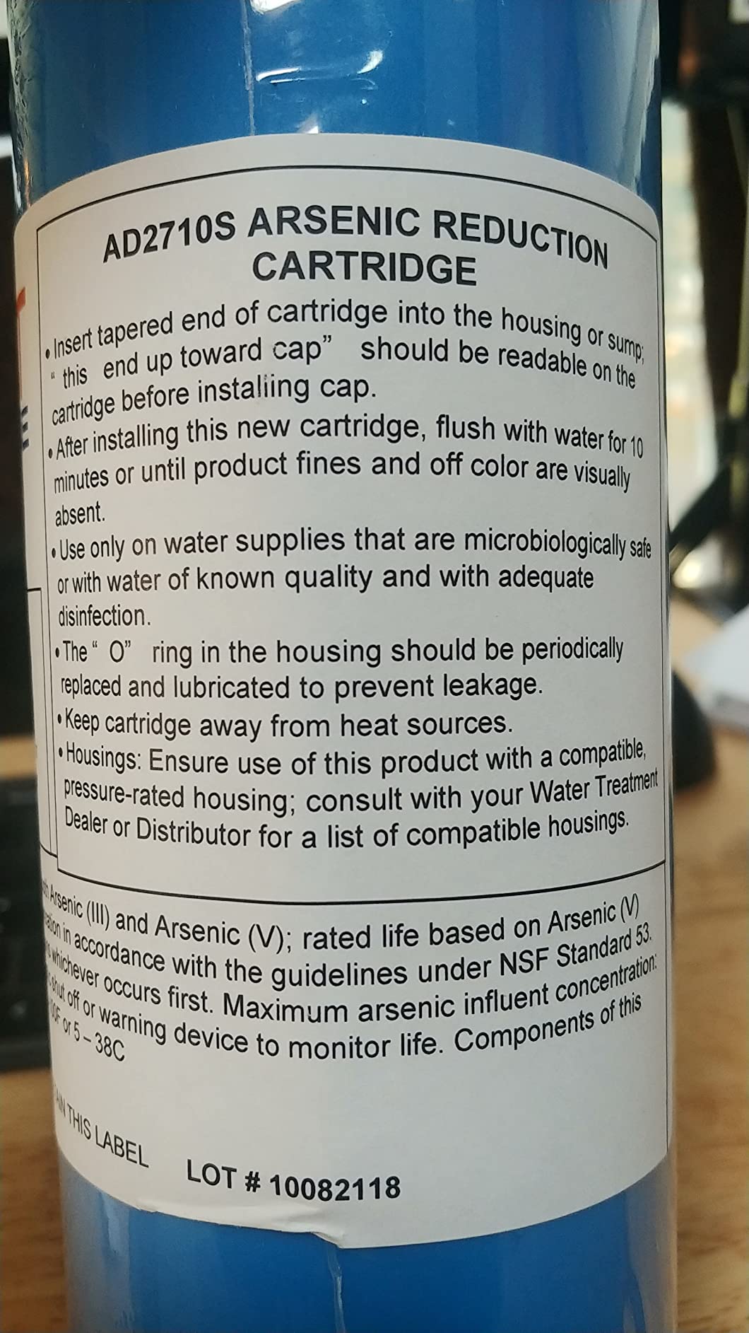 10-inch AdEdge AD2710S Filter - Reduces Arsenic (V) and (III) - Customer Photo 1