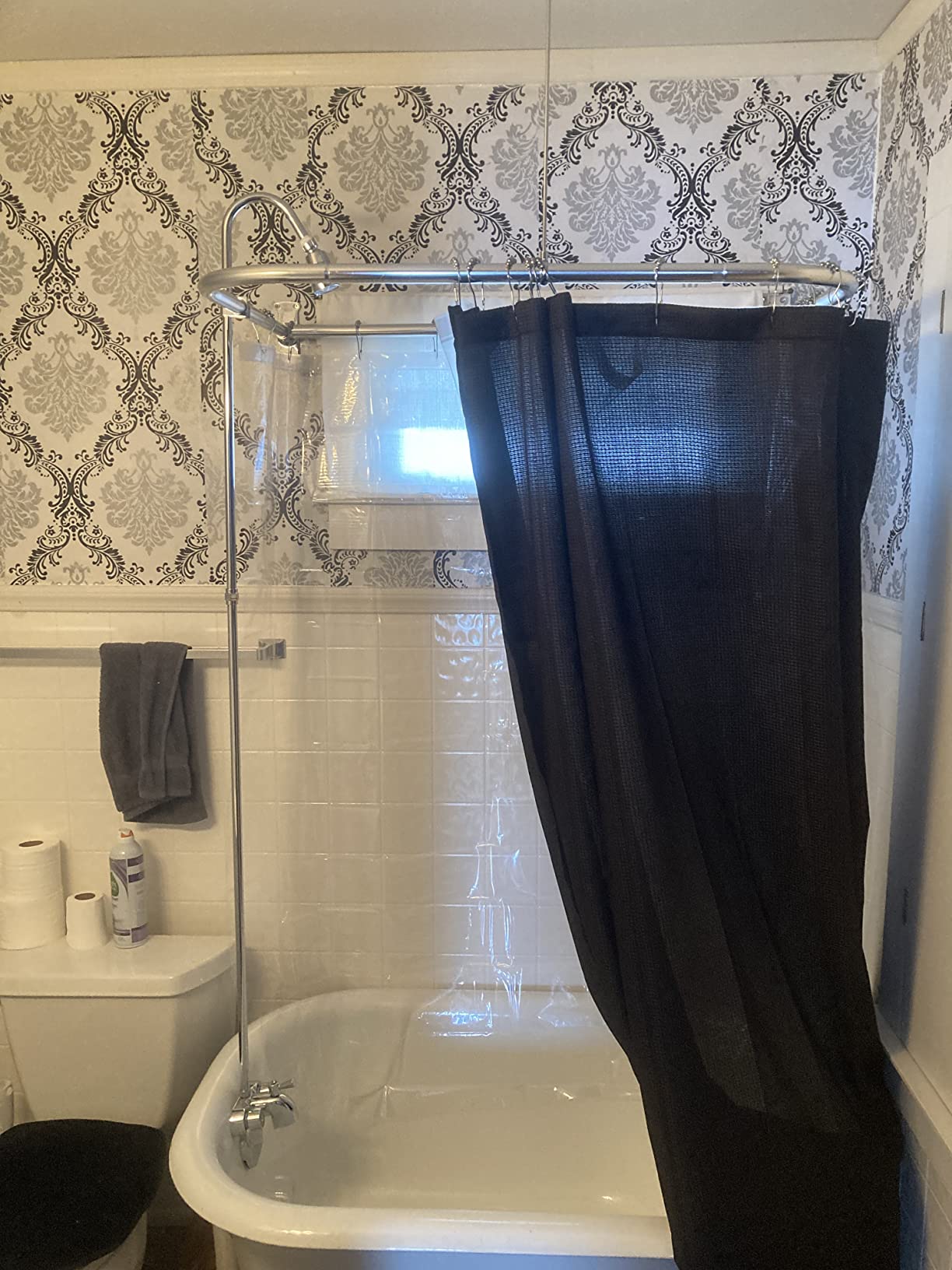 RX2300J JUMBO Clawfoot Tub Add-a-Shower - 60 RX2300J JUMBO Clawfoot Tub Add-a-Shower - 60