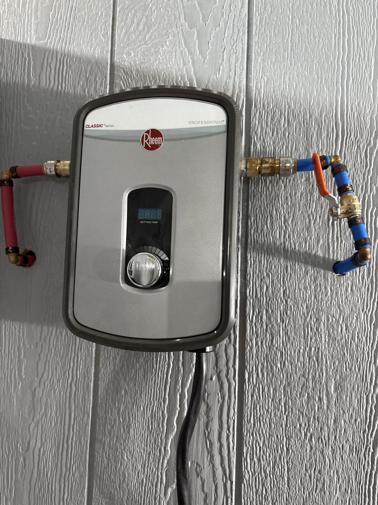Rheem 11kW 240V Tankless Electric Water Heater - Customer Photo 1