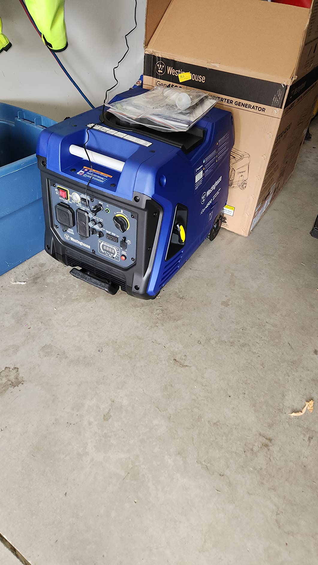 Westinghouse 5000 Peak Watt Super Quiet Portable Inverter Generator, Remote Electric Start with Auto Choke, Wheel & Handle Kit, RV Ready, Gas Powered, Parallel Capable - Customer Photo 1