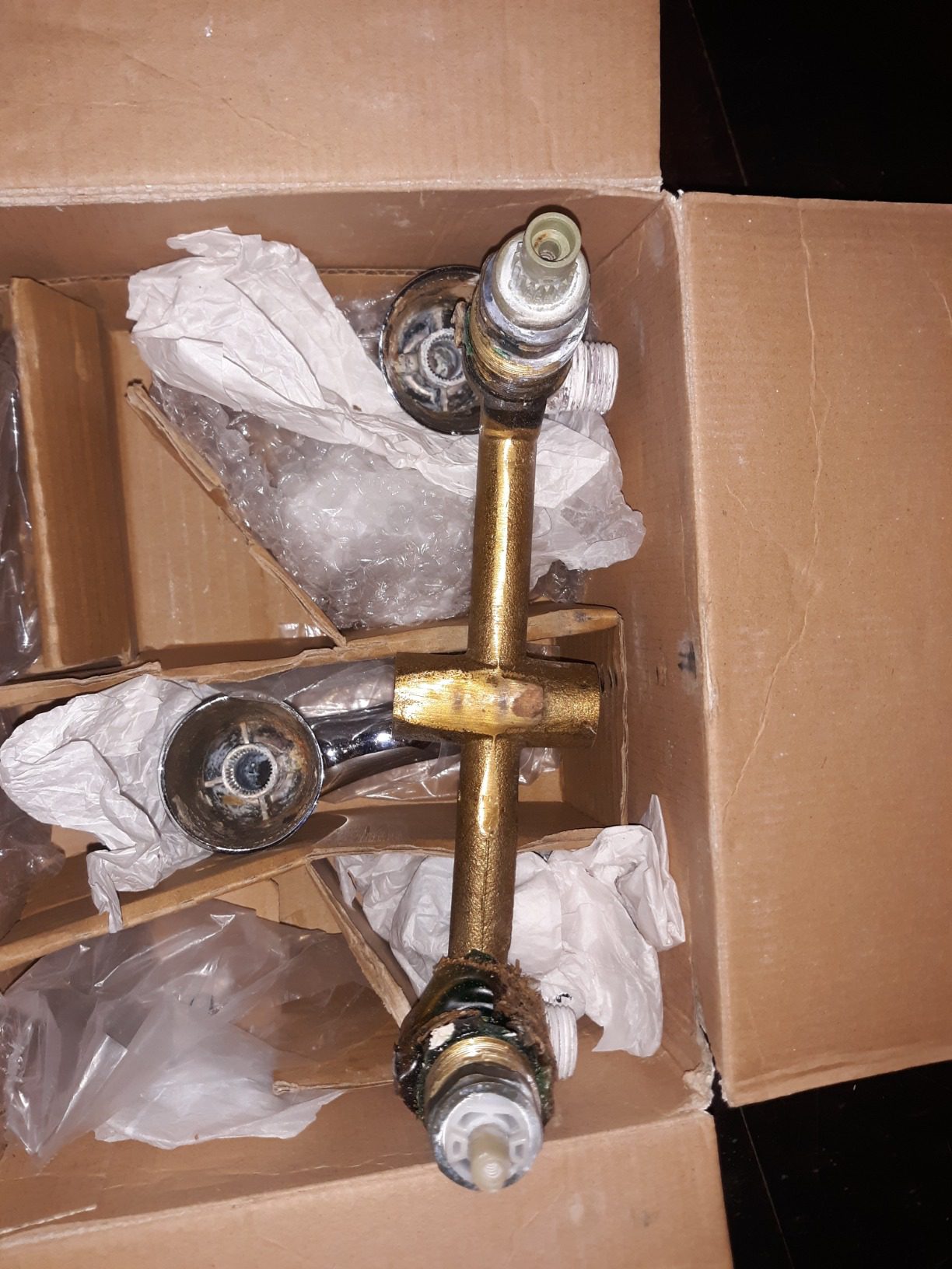 Moen Adler Double Handle Traditional Tub and Shower Trim Package with Single Function Shower Head - Customer Photo 1